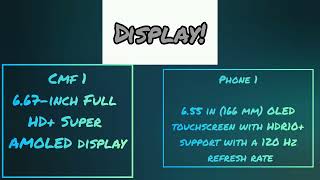 CMF PHONE 1 VS NOTHING PHONE 1  COMPARISON [upl. by Ahsehyt]