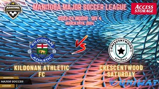 March 9th SemiFinal WSF Div 4 Kildonan Athletic FC vs Crescentwood Saturday [upl. by Malinowski702]