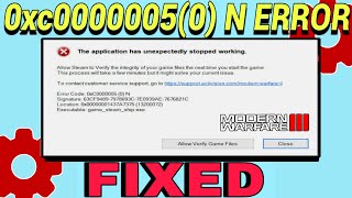 How To Fix 0xc00000050 N Error  Warzone  The Application has Unexpectedly Stopped Working Fixed [upl. by Germano]