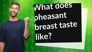 What does pheasant breast taste like [upl. by Pansir]