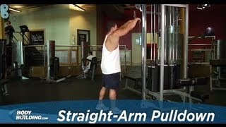 Straight Arm Pulldown  Back Exercise  Bodybuildingcom [upl. by Post700]