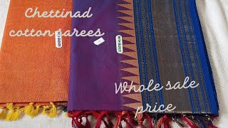 pure chettinad cotton sarees collection 100 count whole sale price free shipping [upl. by Attener839]