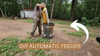 DIY Bulk Chicken Feeder  No Feed Waste [upl. by Stovall263]