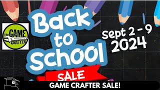 Board Game News Game Crafter Back to School Sale [upl. by Bobinette]