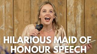 The FUNNIEST wedding speech youll ever hear  Hilarious Maid of Honour Speech [upl. by Barnum]