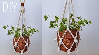 🌷DIY PORTAMACETAS de MACRAME paso a paso PRINCIPIANTESDIY Macrame Plant Hanger for Beginners [upl. by Arinay]