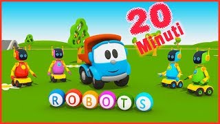 Camioncino Leo Junior e i robot  Cartoni animati per bambini  20 minuti [upl. by Irec395]