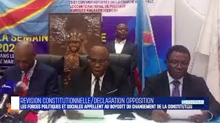 REVISION CONSTITUTIONNELLE DECLARATION OPPOSITION [upl. by Bevis]