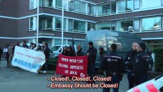 DutchPersians demonstration in front of Irans Embassy in The Hague for Zahra Bahrami 30 Jan 2011 [upl. by Kraska341]