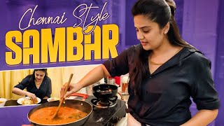 Chennai Style Sambar  Sambar Recipe  Sreemukhi Cookings  Latest Cooking Videos  Sreemukhi [upl. by Aitetel]