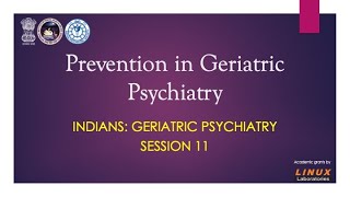 Prevention in Geriatric Psychiatry [upl. by Naillimixam904]