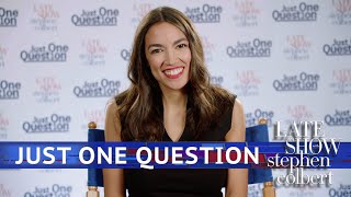 Just One Question With Rep Alexandria Ocasio Cortez [upl. by Eisdnyl]