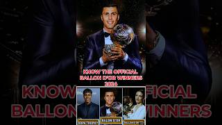 OFFICIAL 2024 BALLON DOR WINNERS ballondor2024 ballondorlive ballondorwinner footballnews [upl. by Greenland]