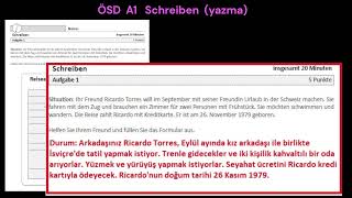 ÖSD A1 Schreiben yazma [upl. by Alissa]