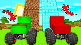 How Mikey and JJ Become Monster Trucks And Found Diamond and Dirt Stairs in Minecraft [upl. by Lerrad979]