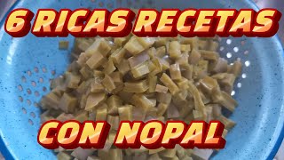 RECETAS DE NOPAL  6 recetas fáciles  COME NOPAL [upl. by Llebiram831]