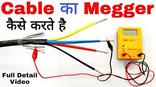 What is Megger and How to Check Electrical Cable by using Megger  Insulation Resistance Tests [upl. by Nareik]