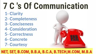 7 Cs of Communication 🗣 Principles of Effective Communication  For NET SET BCOM BBA BCA [upl. by Jacey]