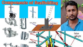 Components of Scaffolding  Scaffolding materials name list  Scaffolding Components Scaffolding [upl. by Grani]