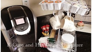 Dollar Tree DIY Kcup Organizer Rotating amp Folding  Hot Drinks Station  Holds up to 96 Kcups [upl. by Tybie583]