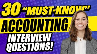 30 ACCOUNTING INTERVIEW QUESTIONS AND ANSWERS How to Pass an Accountant Interview [upl. by Iroc]