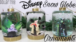 Dollar Tree DIY Disney Snow Globe Ornaments [upl. by Melas]