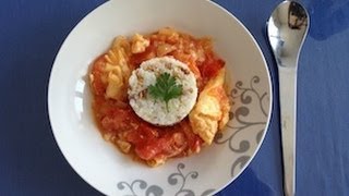 Recette de Tomate sautée aux oeufs brouillés [upl. by Murray]