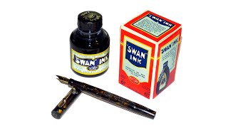 quotSwanquot Ink  Blue Black Iron Gall Vintage Ink  Ink Test [upl. by Gora563]