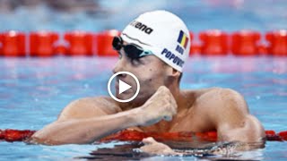 David Popovici wins Gold in mens Swimming 200m freestyle final at Paris Olympics 2024 [upl. by Ahsercel296]