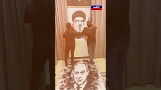 Artists Pay Tribute to Hezbollah Leader Nasrallah with Unique Artwork [upl. by Leizar]