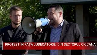 Protest în fața judecătoriei din sectorul ciocana [upl. by Nomaid]