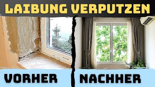 Fensterlaibung verputzen mit Kantenschutz  Kann das wirklich so einfach sein Anleitung [upl. by Sansone]