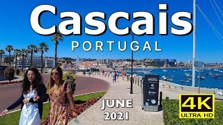 Cascais Portugal Walking Tour  June 20214K Ultra HD [upl. by Rabelais]