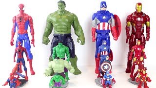 Spiderman amp Marvel Avengers Toys Transform to Giant Size Figures [upl. by Lednic]