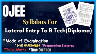 OJEE Syllabus For Lateral Entry To B Tech Diploma  OJEE Syllabus 2024  OJEE Syllabus [upl. by Clarine]