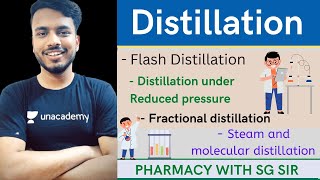 flash distillation  fractional distillation  distillation Under reduce pressure  steam and molecu [upl. by Haroun697]