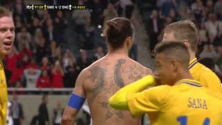 HD Ibrahimovic amazing goal vs England English commentary [upl. by Nahej]