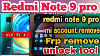 Redmi Note 9 Pro FRP Unlock Android 11 12  Redmi Note 9 Pro Hard reset by unlocktool 2024 [upl. by Trenna]