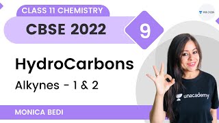 Hydrocarbons  Alkynes  1amp2  L9  Class 11 Chemistry  Monica Bedi [upl. by Annaeed]