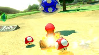 How To Dodge A Blue Shell In Mario Kart 8 Deluxe with a mushroom [upl. by Ferwerda967]