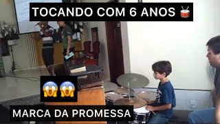 Bateria  Marca da Promessa  Eu com 6 anos de idade tocando pela primeira vez na igreja Drum [upl. by Pickens]