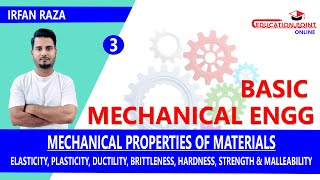 Mechanical Properties of Materials  Elasticity Plasticity Ductility Brittleness Hardness [upl. by Atkins]