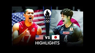 USA vs JAPAN Olympic Volleyball HIGHLIGHTS Olympic Paris 2024 Olympic Volleyball Olympic [upl. by Leahcim476]