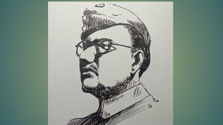 Subas Chandra Bose drawing  netaji sketch [upl. by Rosol164]