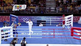 Mens 64Kg Light Welterweight Boxing  Gold Medal Contest  Singapore 2010 Youth Games [upl. by Einatirb92]