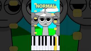 Clukr Theme Incredibox Sprunki  Normal Vs Horror on piano [upl. by Nataline656]