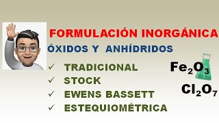 ÓXIDOS EN DIFERENTES NOMENCLATURAS TRADICIONAL ESTEQUIOMÉTRICA STOCK EWENSBASSETT FORMULACIÓN [upl. by Capon]