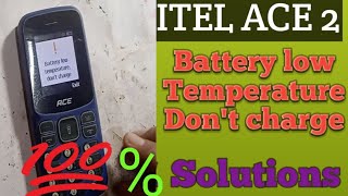 Itel Ace 2 Battery Low Temperature Dont Charge  Itel ace 2 charging problem [upl. by Norha]