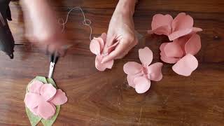 TUTORIAL L ARTE DELLA NONNA Bevilacqua Cinzia  LE PEONIE IN PANNOLENCI 2018 [upl. by Kenwee]