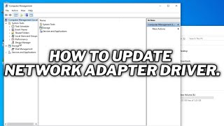 How To Update Network Adapter Driver in Windows 10  2024 [upl. by Ursola]